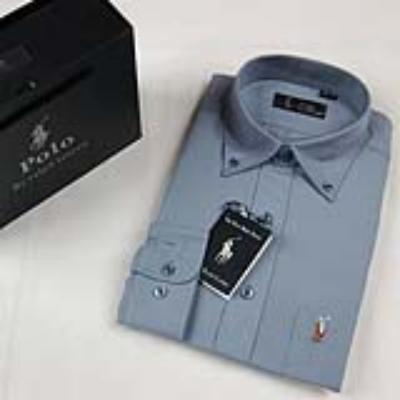 Ralph Lauren men dress shirt - small color pony - light blue - No. 896